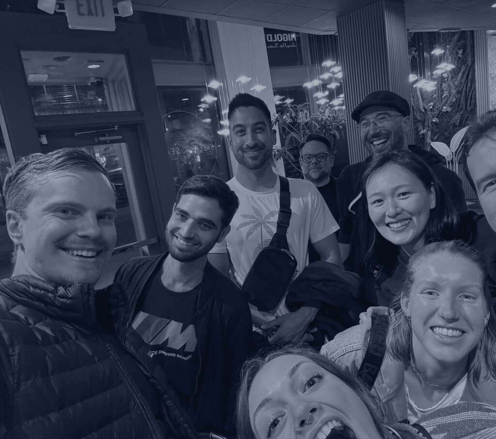A team of people hanging out together