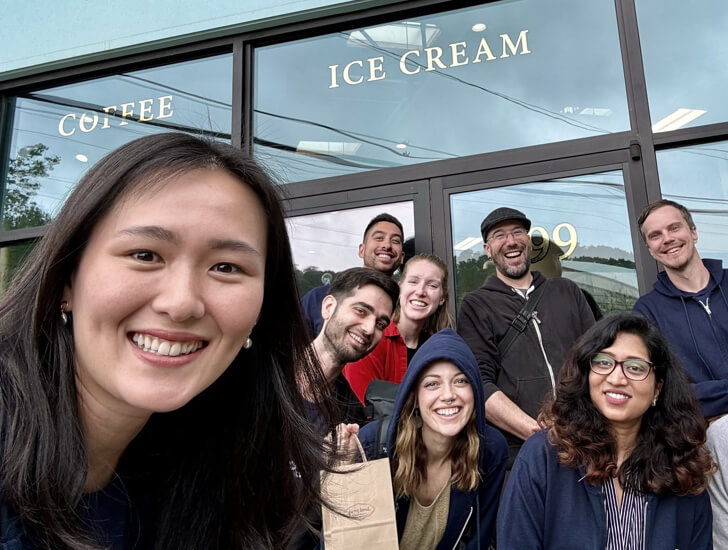 Photo of employees at a cafe